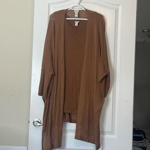 Chicos 2-Piece Sweater Set Brown Size 4 / XXL